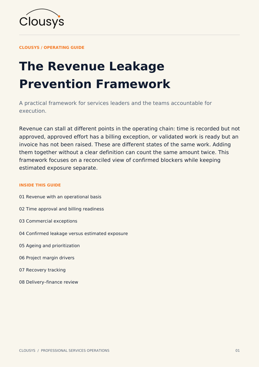 The Revenue Leakage Prevention Framework - document cover